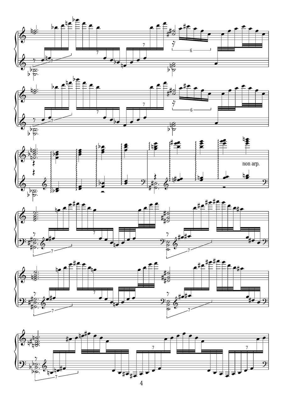 The Planets, Op. 32 - Neptune, The Mystic Piano Solo scores gallery preview page 4