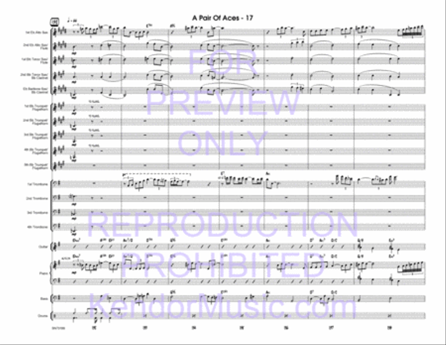 Pair Of Aces, A (Full Score) Jazz Ensemble scores gallery preview page 18