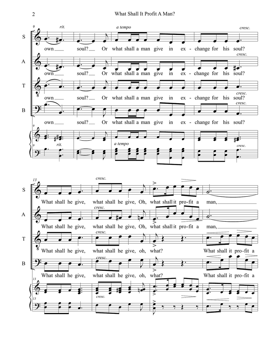 What Shall It Profit A Man? 4-Part scores gallery preview page 2