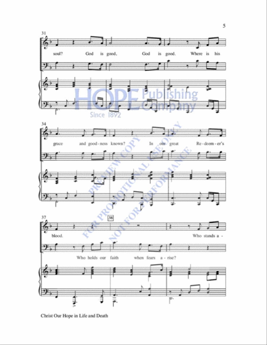 Christ Our Hope in Life and Death 4-Part scores gallery preview page 6