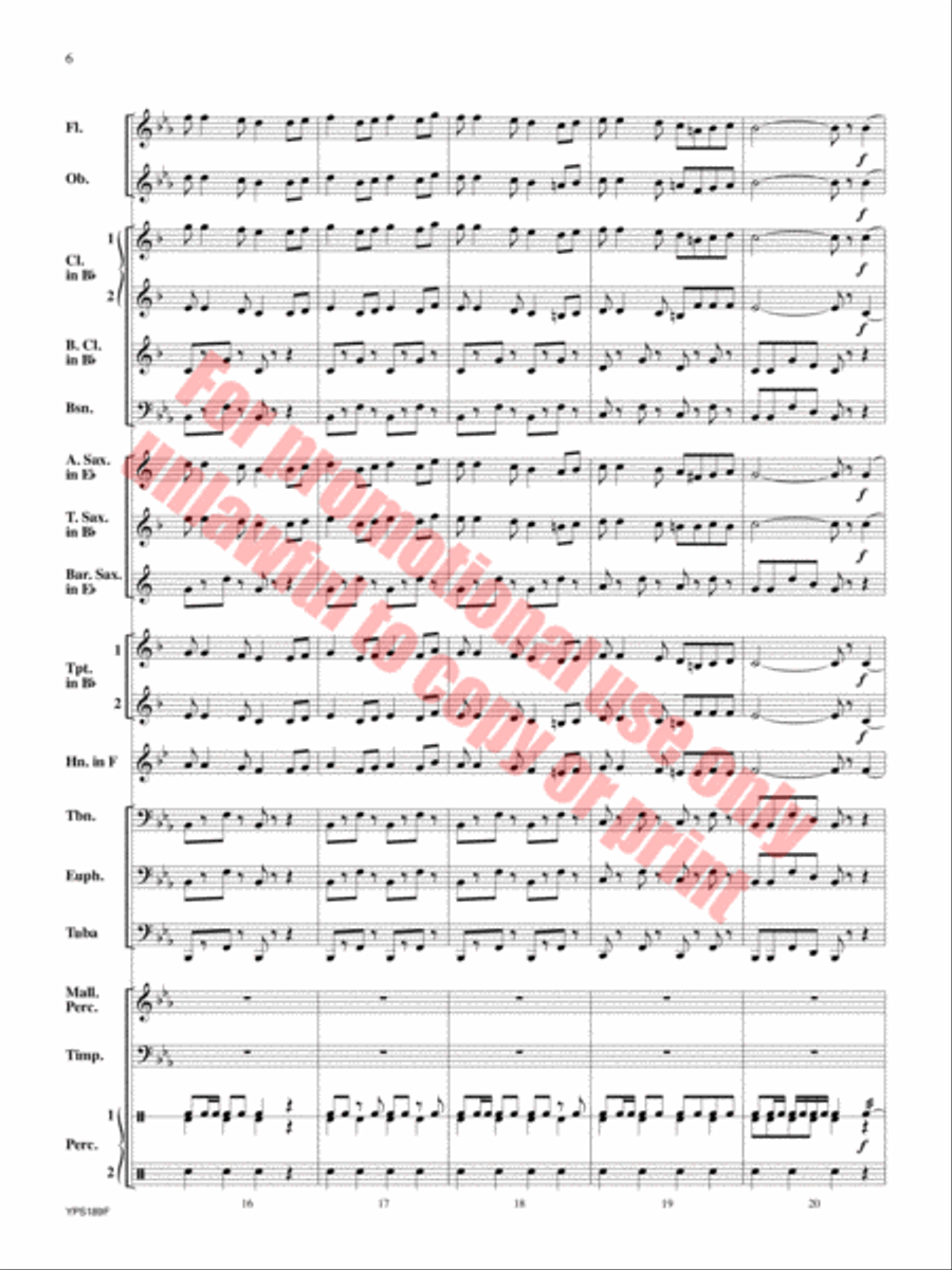 Renaissance Canzona Concert Band scores gallery preview page 7