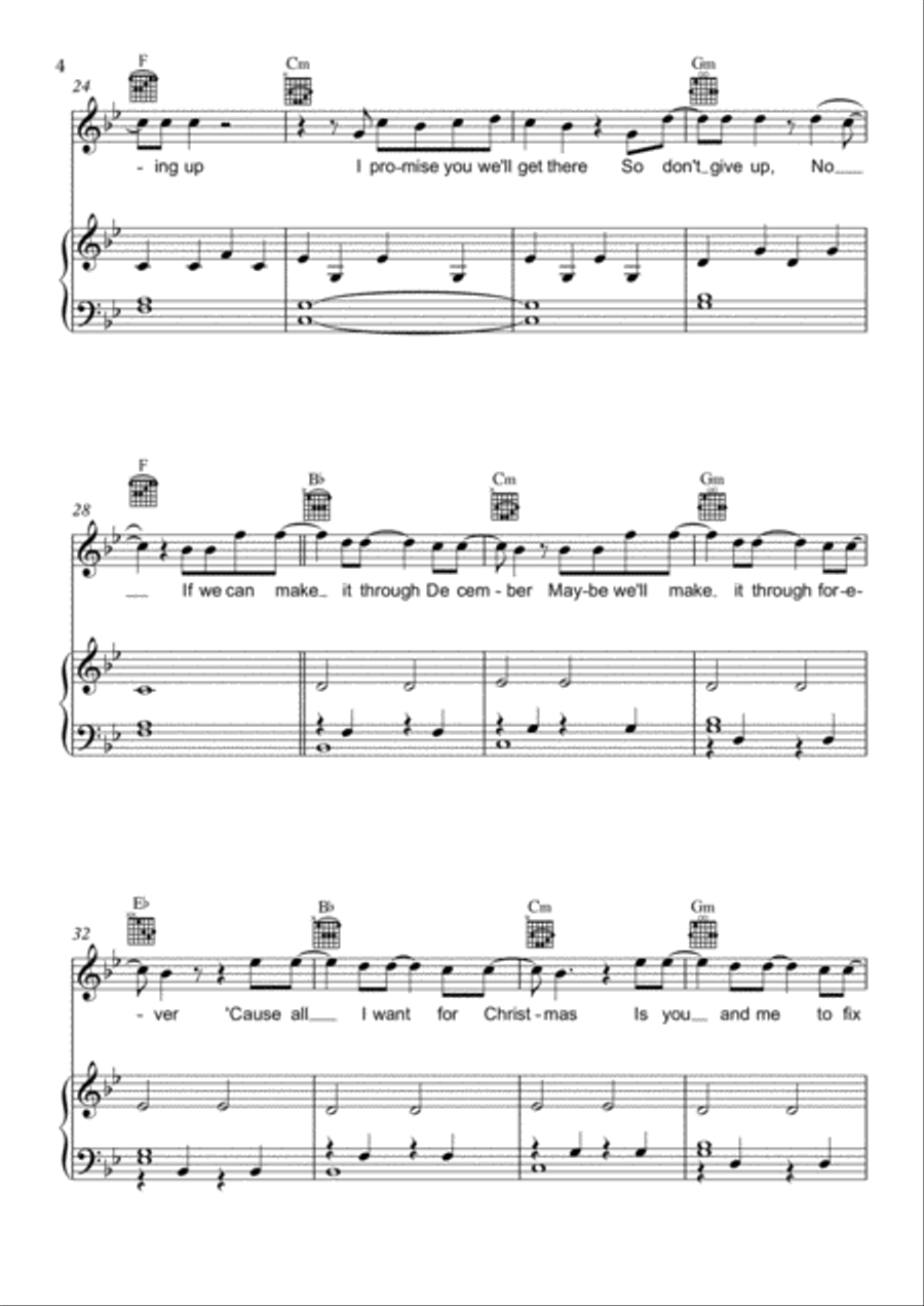 All I Want For Christmas Is You Voice scores gallery preview page 4