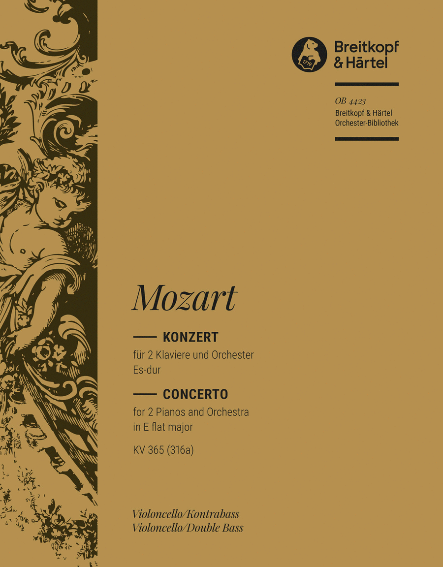 Piano Concerto [No. 10] in Eb major K. 365 (316a) Orchestra scores gallery preview page 1