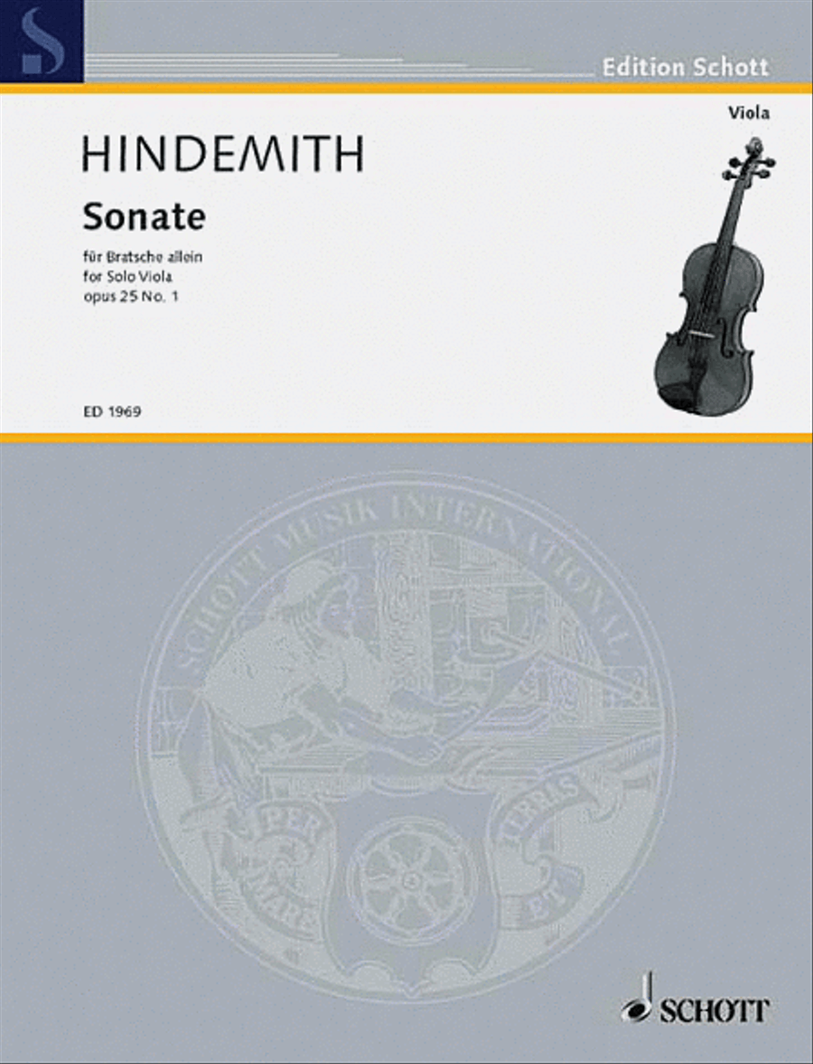 Sonata, Op. 25, No. 1 (1922) Viola Solo scores gallery preview page 1