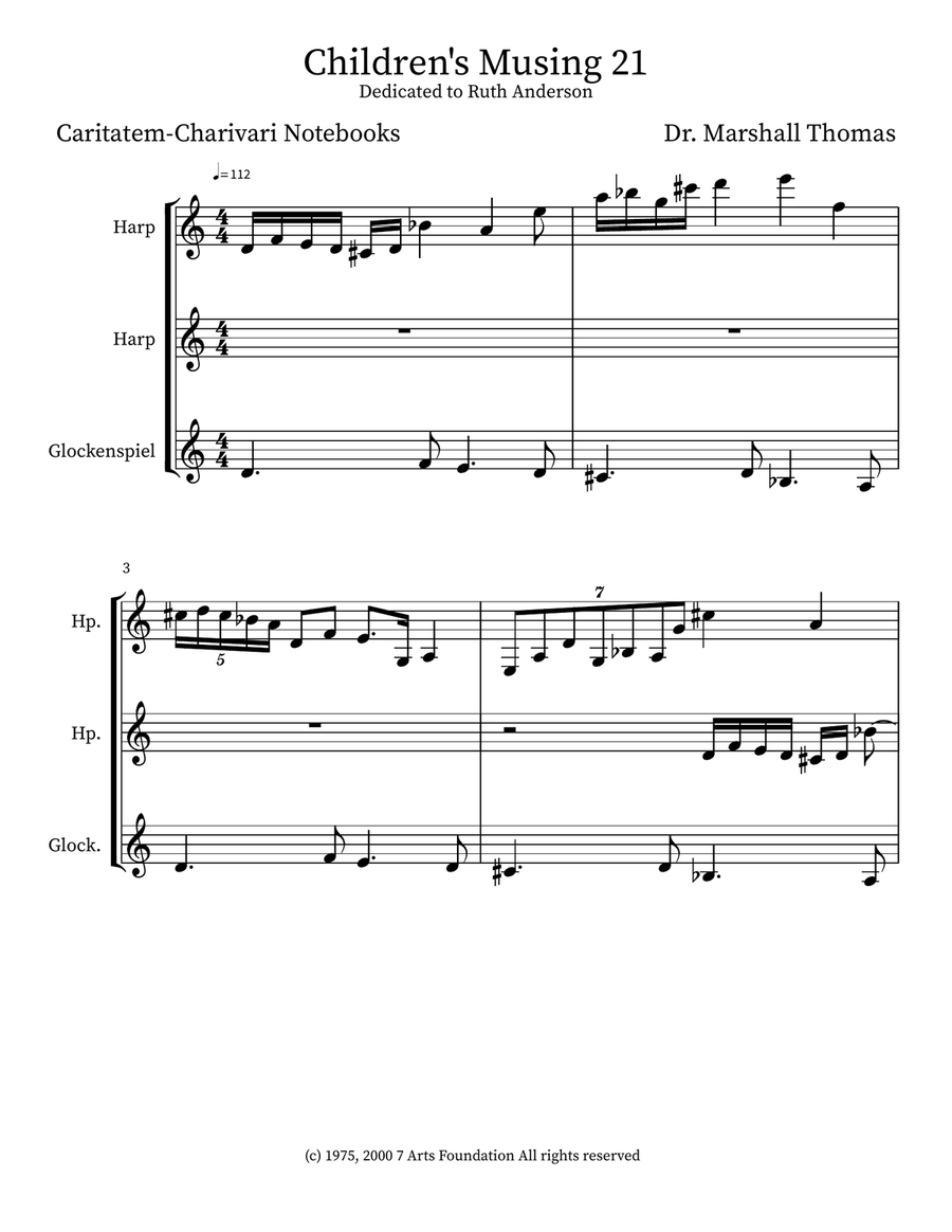 Children's Musing 21 Small Ensemble scores gallery preview page 1