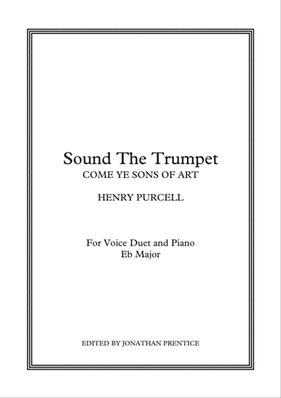 Sound The Trumpet - Come Ye Sons Of Art (Eb Major) Piano scores gallery preview page 1