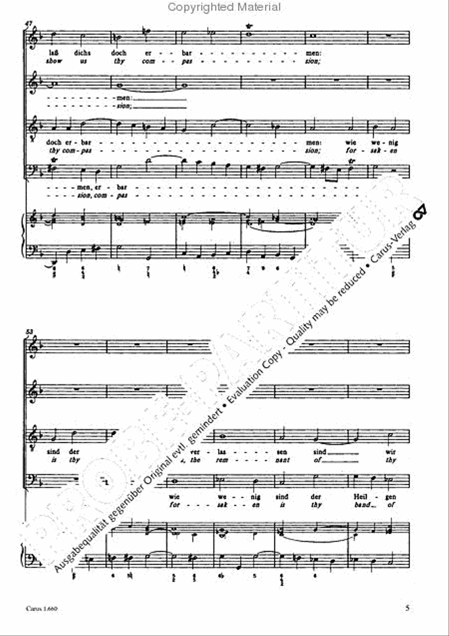 Bach: Ach Gott, vom Himmel; Das wollst du Score scores gallery preview page 6
