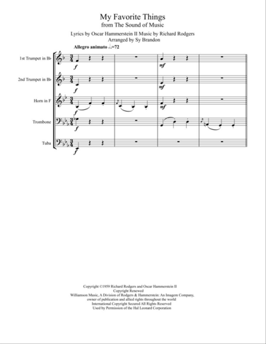 My Favorite Things School and Community scores gallery preview page 1