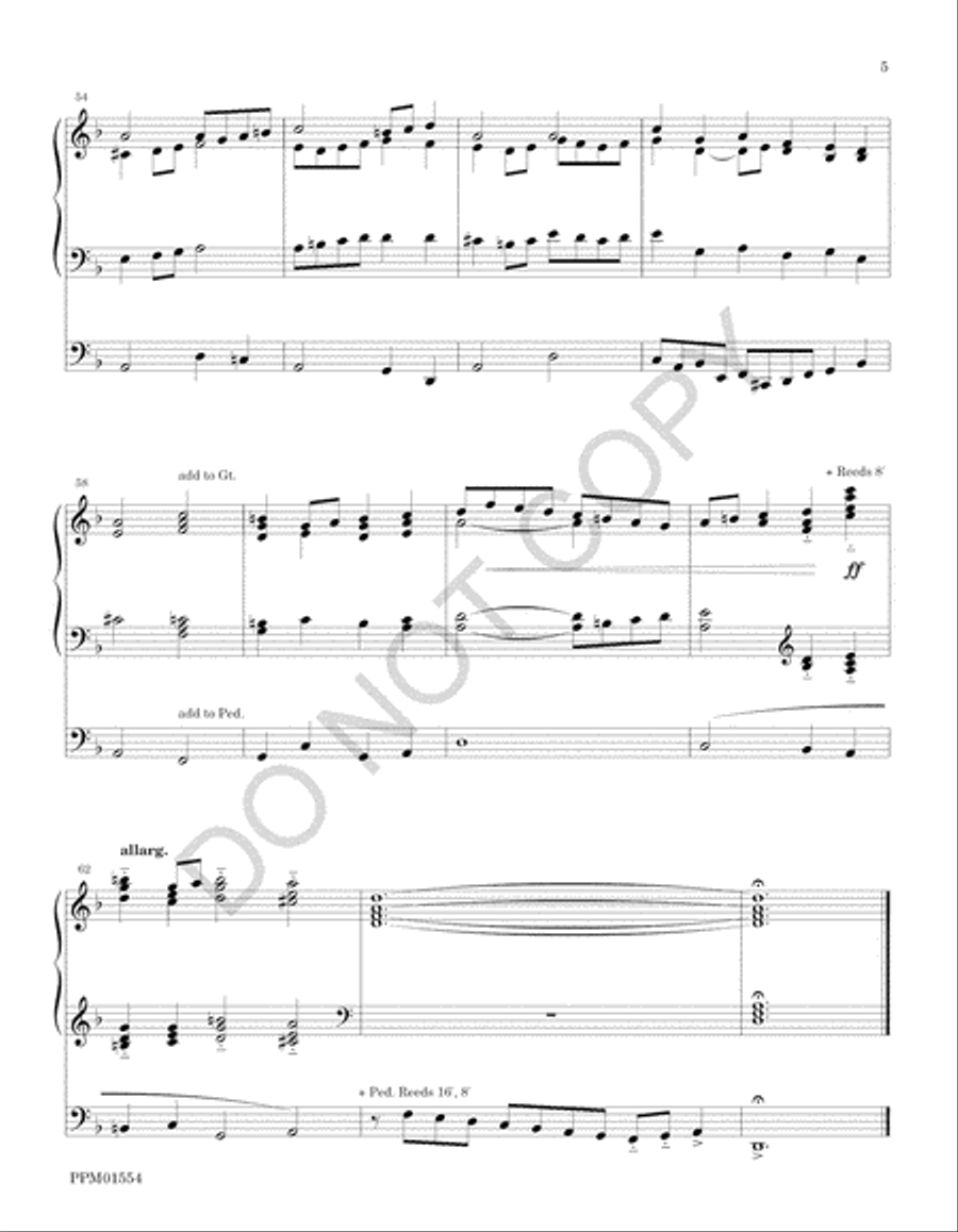 Three Organ Preludes on Psalm Tunes Organ Solo scores gallery preview page 8