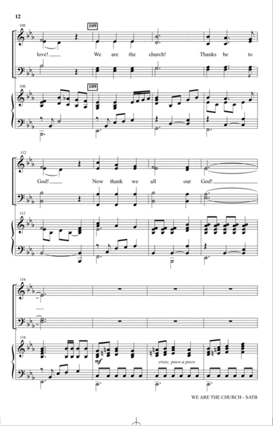 We Are The Church (Thanks Be To God) 4-Part scores gallery preview page 11