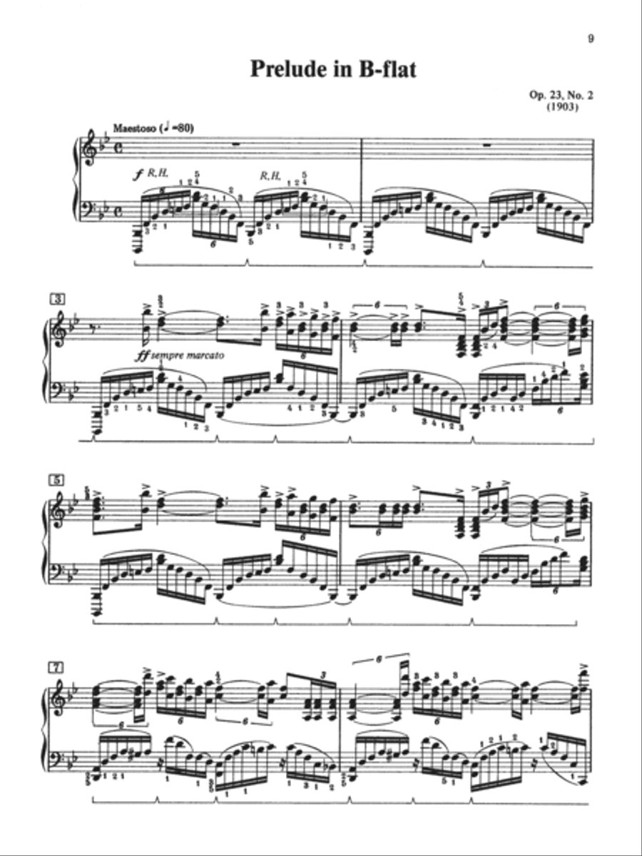 Rachmaninoff -- Preludes, Op. 23 Piano Solo scores gallery preview page 4