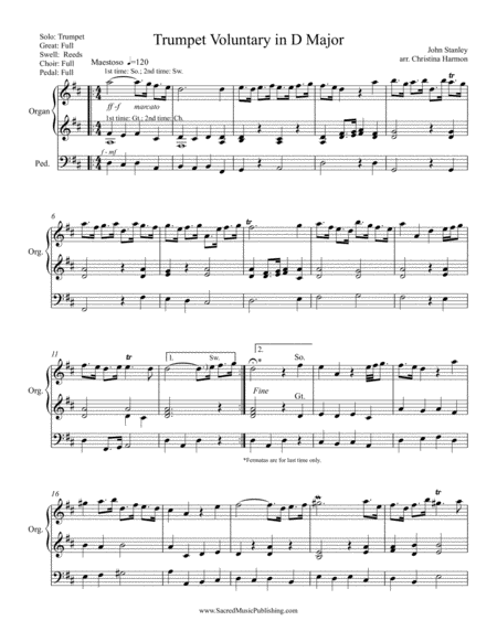 Stanley -Trumpet Voluntary in D Major - Organ image number null