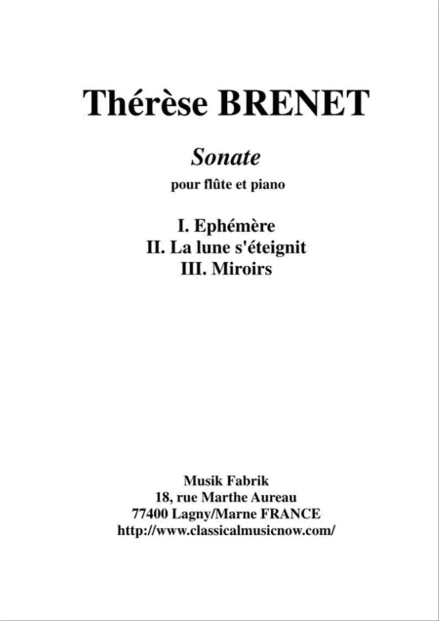 Sonata Flute Solo scores gallery preview page 1