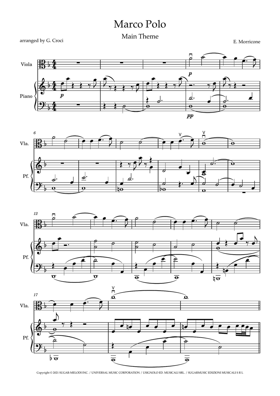 Marco Polo Viola scores gallery preview page 1