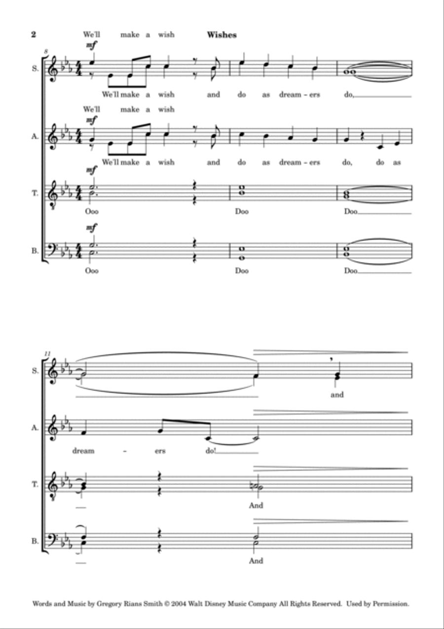 Wishes 4-Part scores gallery preview page 2