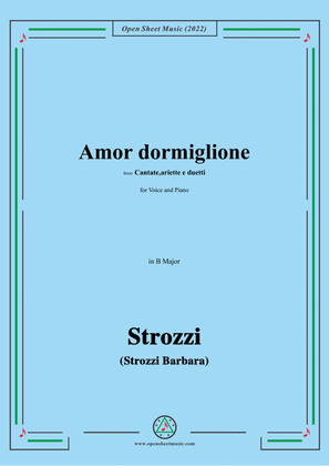 Book cover for Strozzi-Amor dormiglione,from Cantate,ariette e duetti,in B Major