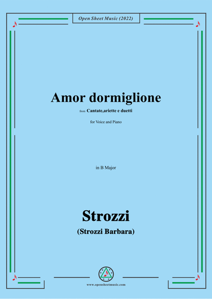 Strozzi-Amor dormiglione,from Cantate,ariette e duetti,in B Major