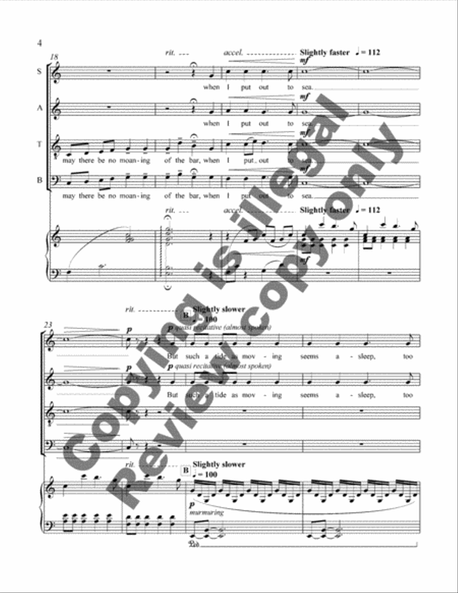 Crossing the Bar 4-Part scores gallery preview page 4
