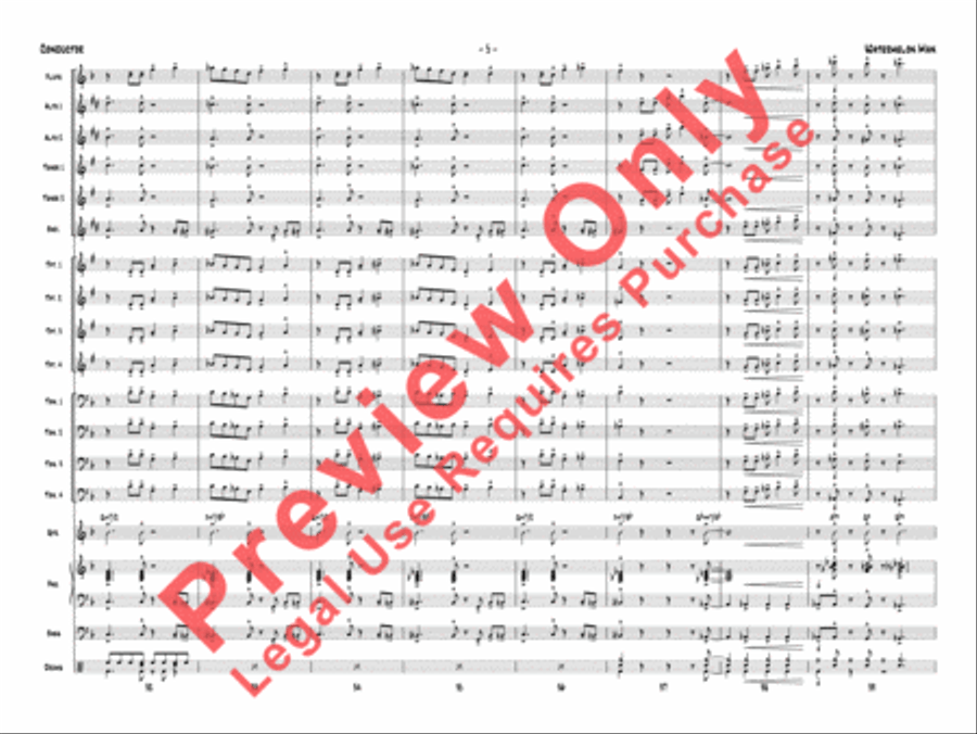 Watermelon Man (score only) Jazz Ensemble scores gallery preview page 8