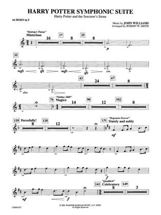 Harry Potter Symphonic Suite: 1st F Horn