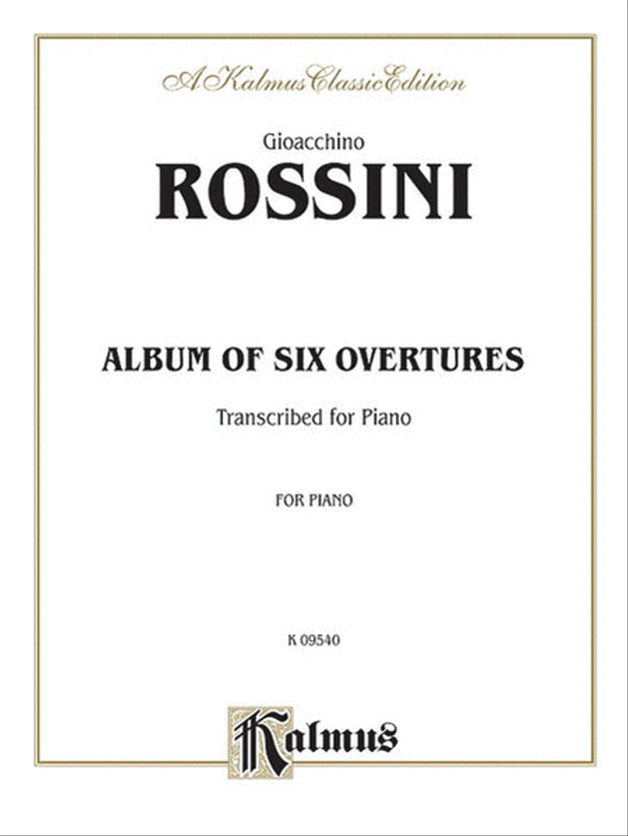 Album of Six Overtures Piano Solo scores gallery preview page 1
