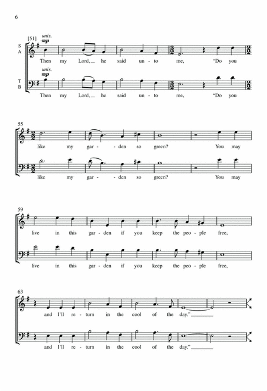 Now Is the Cool of the Day 4-Part scores gallery preview page 6