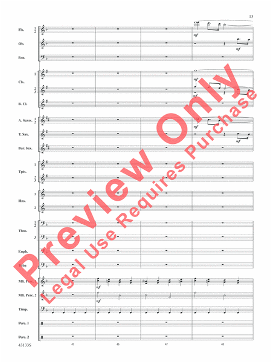 And Heaven and Nature Ring! Concert Band scores gallery preview page 14
