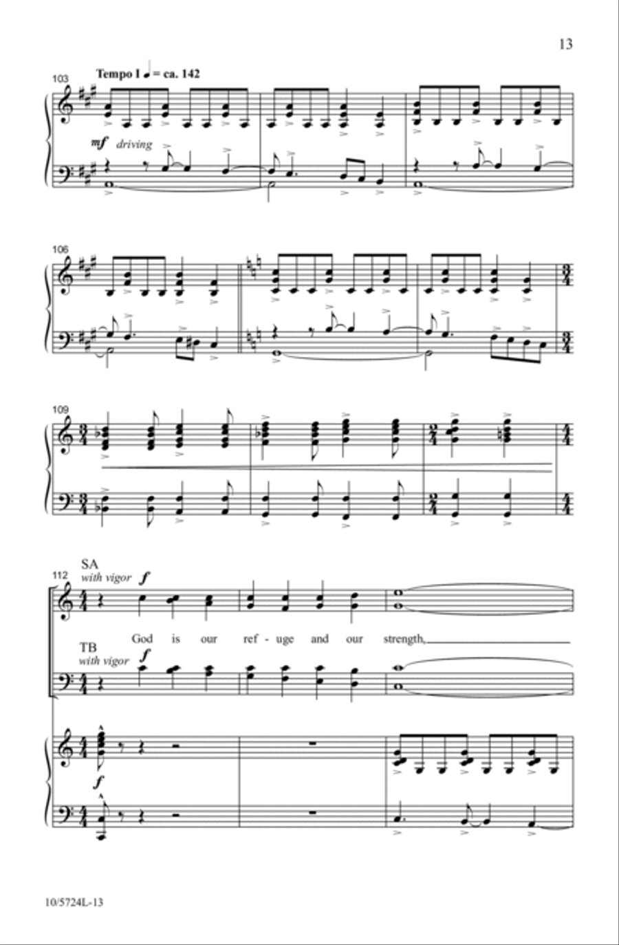 Psalm 46 Psalm 46 4-Part scores gallery preview page 13