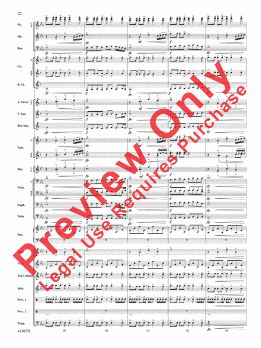 Seven Hills Overture Concert Band scores gallery preview page 23