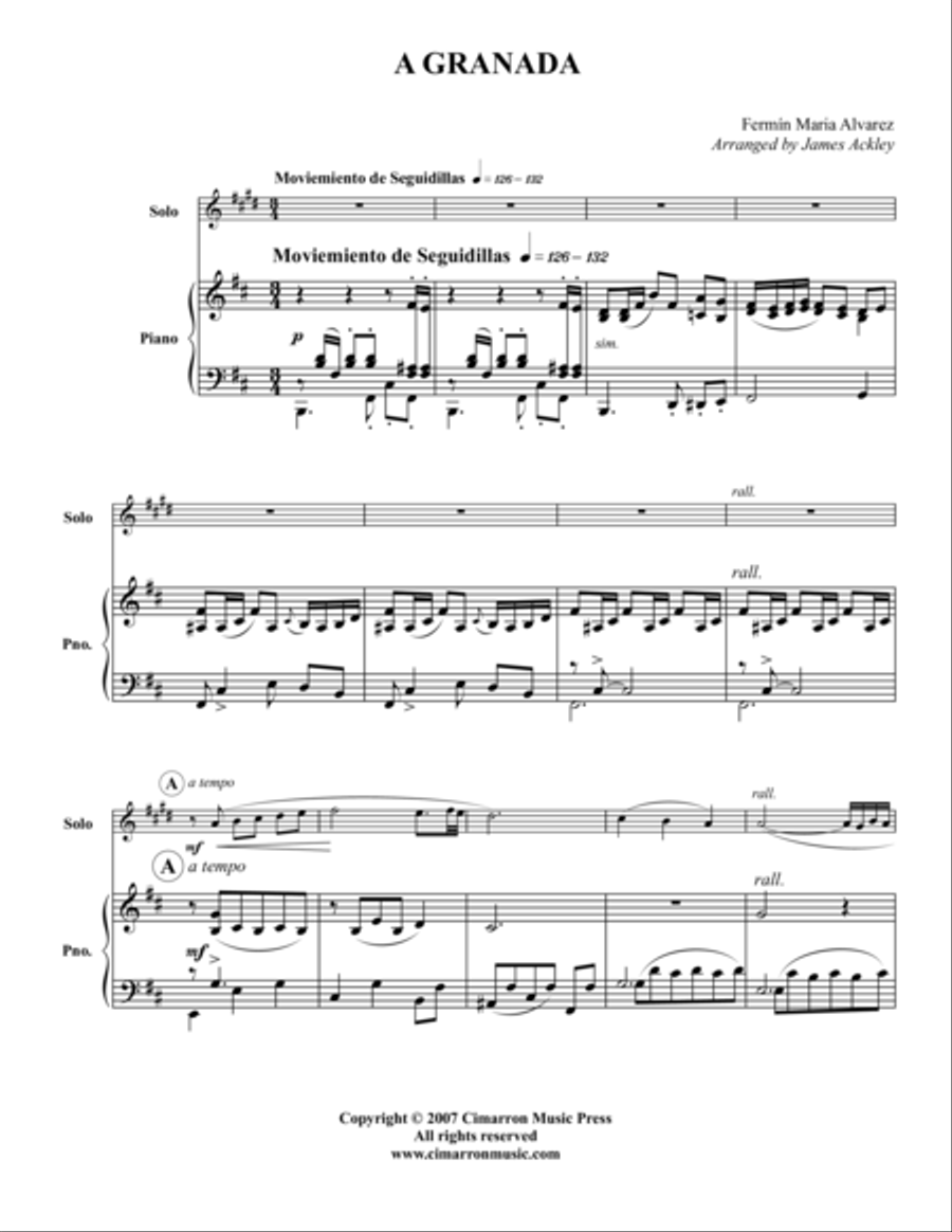 A Granada Trumpet Solo scores gallery preview page 1