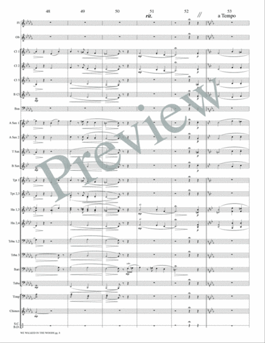We Walked Through the Woods Concert Band scores gallery preview page 13