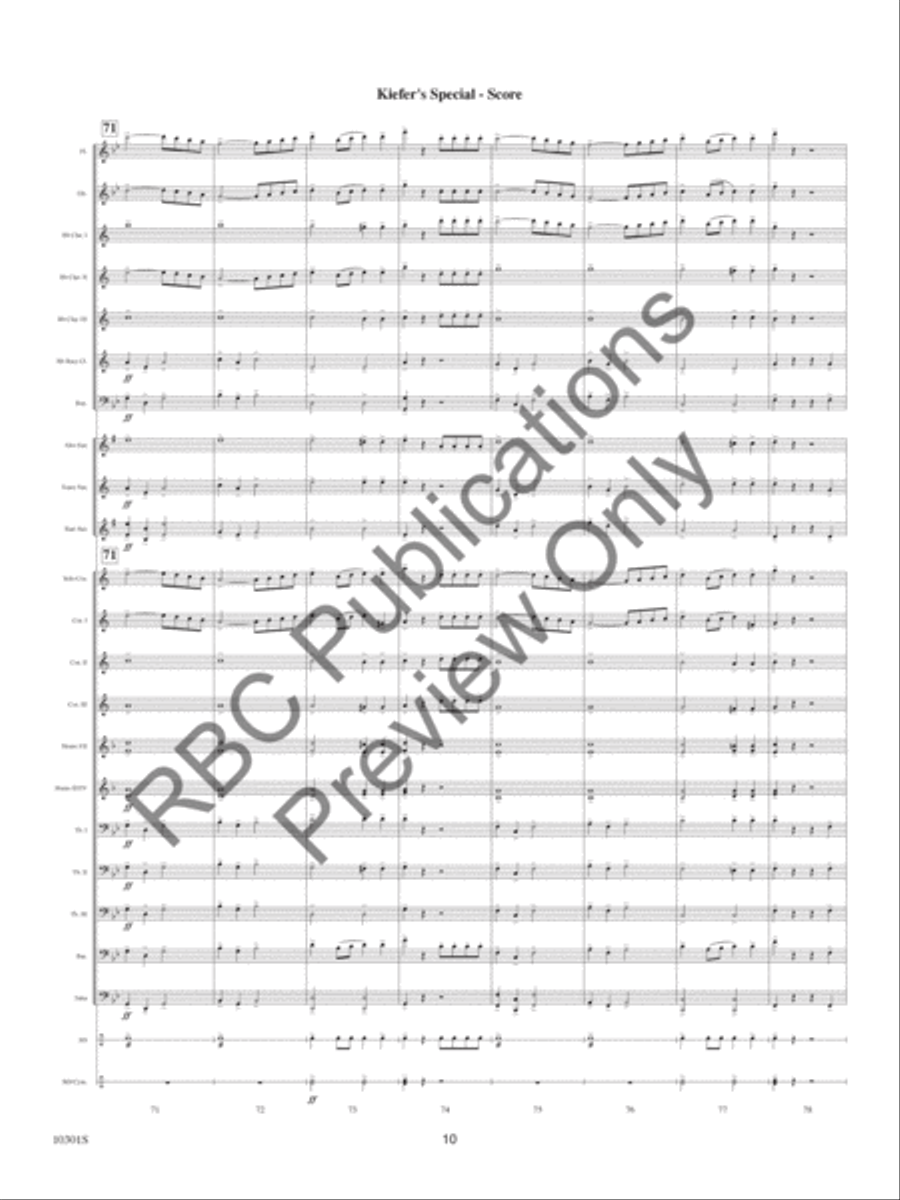 Kiefer's Special Concert Band scores gallery preview page 12