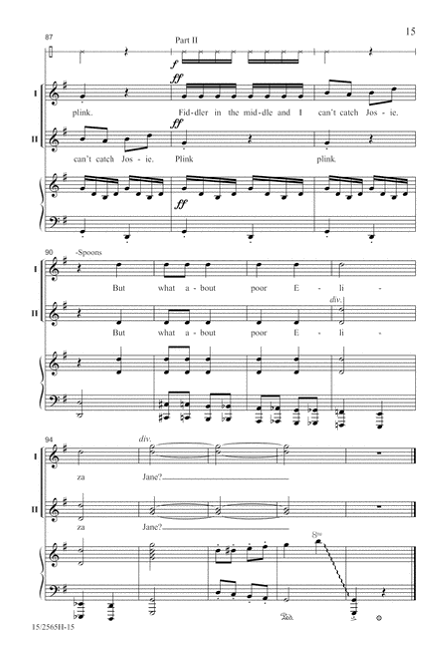 Folk Song Jubilee 2-Part scores gallery preview page 16