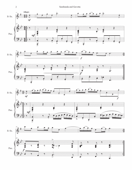Sarabanda and Gavotta for Alto Saxophone & Piano image number null