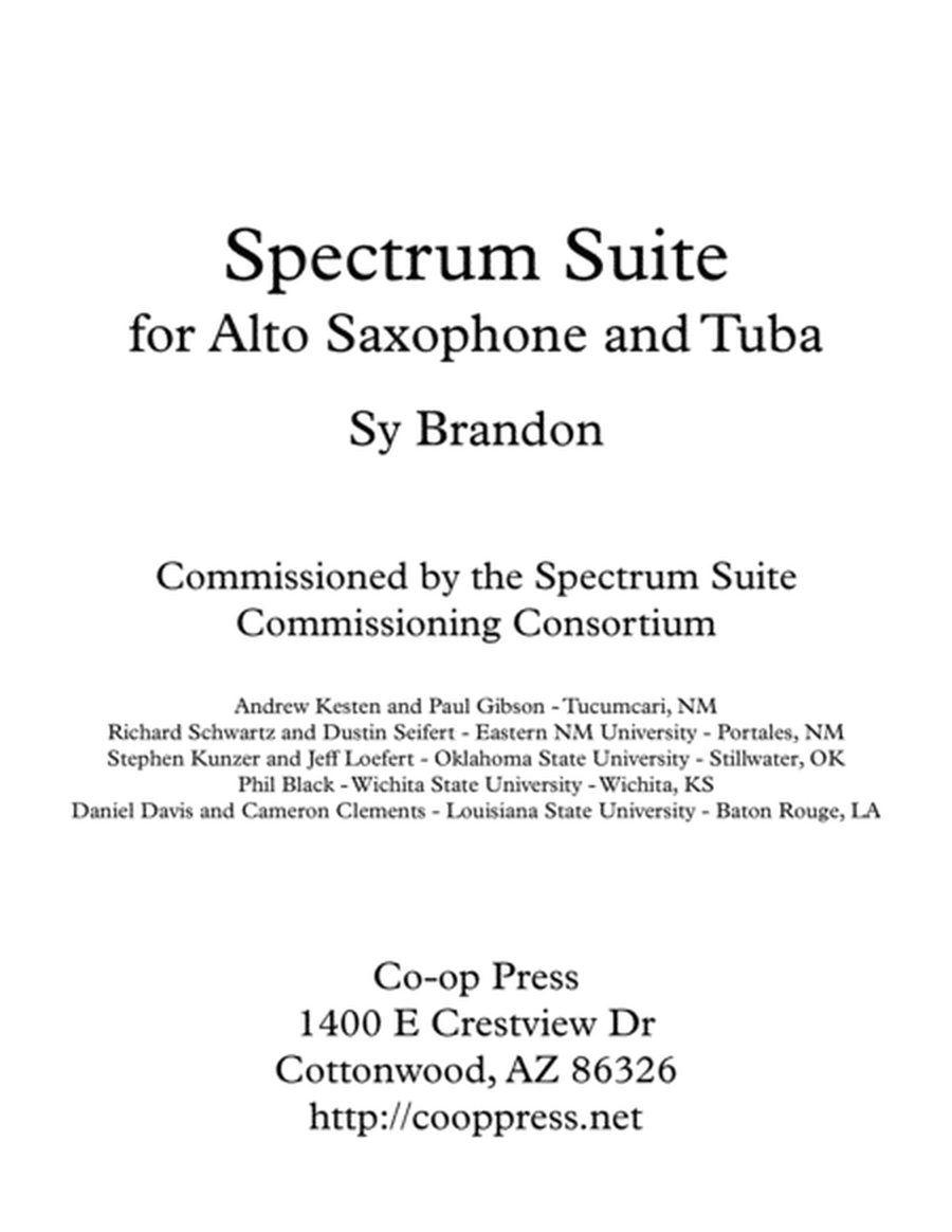 Spectrum Suite for Alto Saxophone and Tuba image number null
