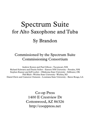 Book cover for Spectrum Suite for Alto Saxophone and Tuba