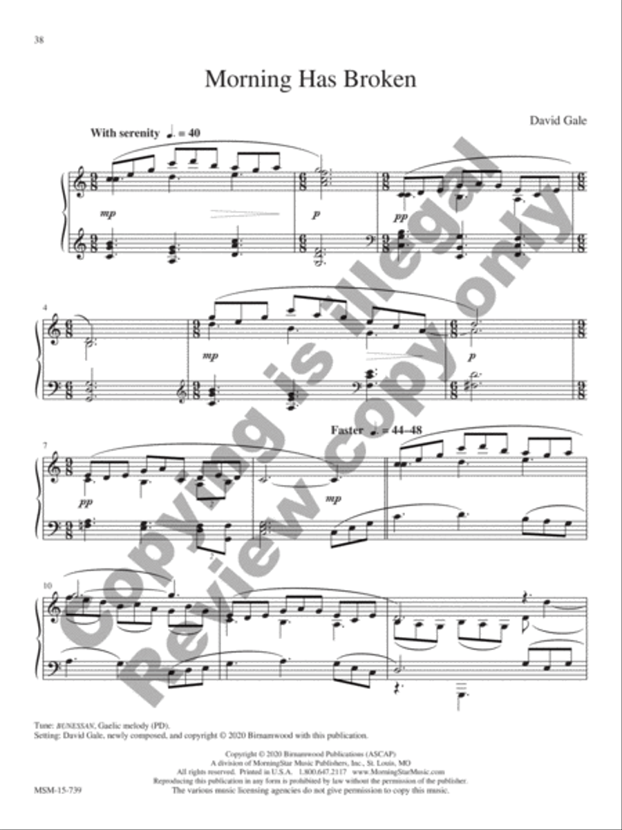Morning Has Broken Morning Has Broken Piano Solo scores gallery preview page 12