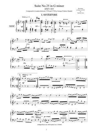 Handel - Piano Suite No.25 in G minor HWV 453