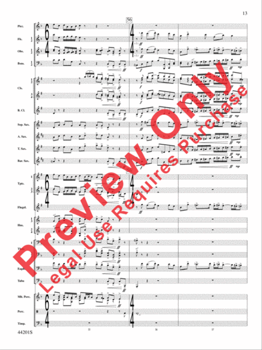 Handel in the Strand Concert Band scores gallery preview page 14