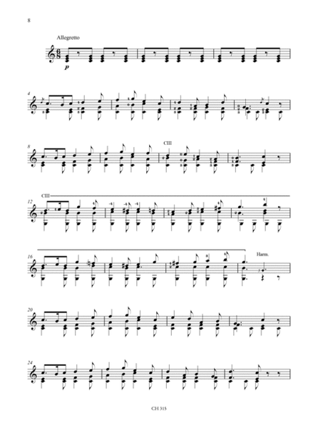 Sérénade Op. 37 for Guitar