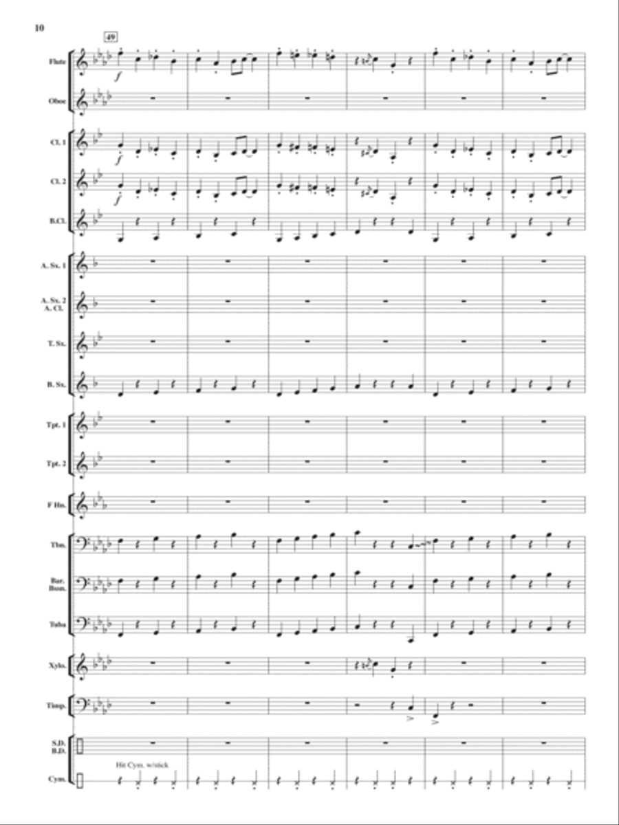Cool Cat Shuffle Concert Band - Sheet Music page 10