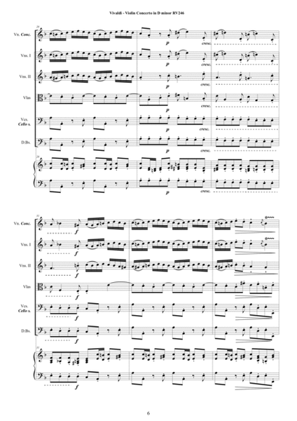 Vivaldi - Violin Concerto in D minor RV 246 for Violin, Strings and Cembalo image number null