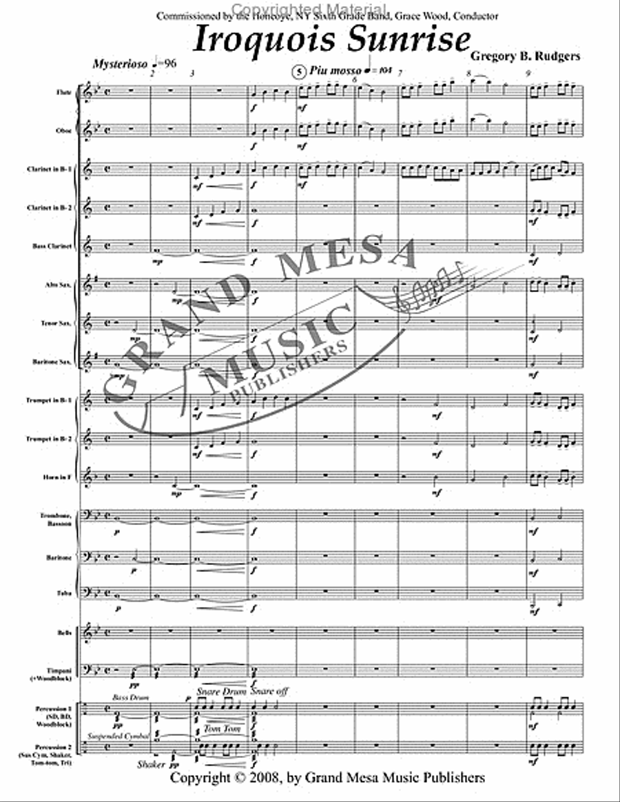 Iroquois Sunrise Concert Band scores gallery preview page 2
