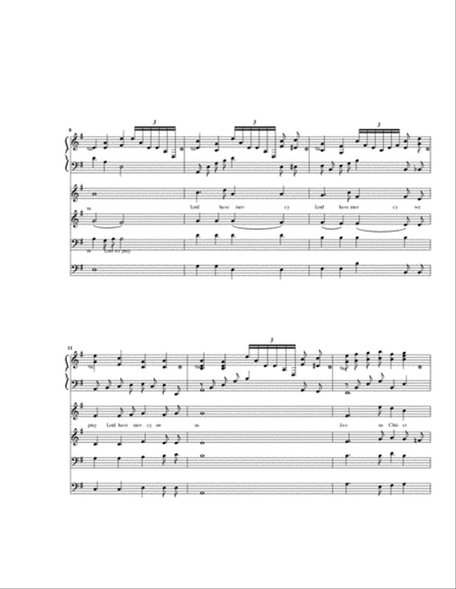Lord have mercy, Sacred music for the mass 4-Part scores gallery preview page 2