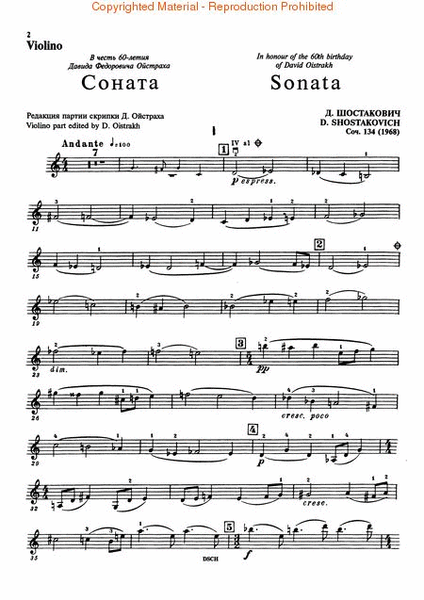Sonata for Violin and Piano, Op. 134