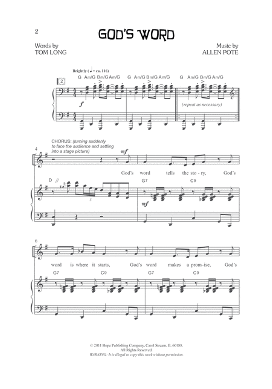 The Old Testament Fast Forward Unison Choir scores gallery preview page 12