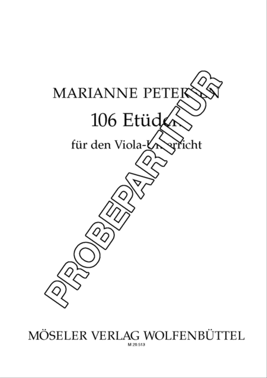 106 etudes for the viola lessons Viola Solo scores gallery preview page 2