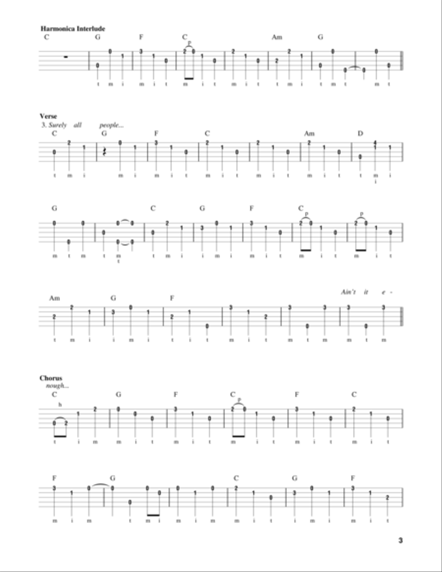 Ain't It Enough Ain't It Enough Banjo scores gallery preview page 3