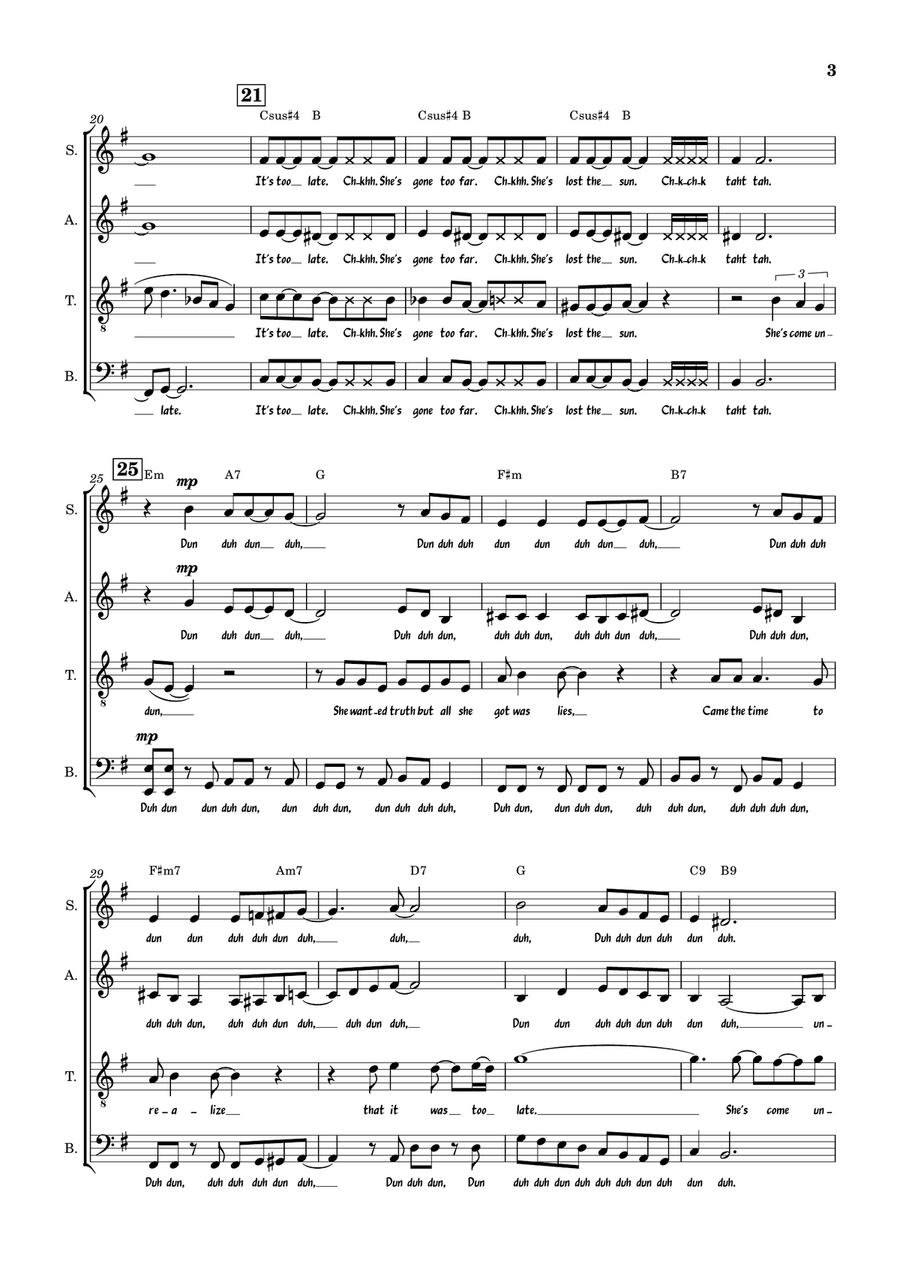 Undun 4-Part scores gallery preview page 3