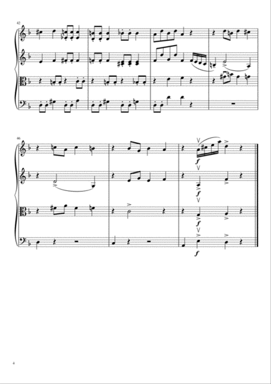 Dance of the Sugarplum Fairy String Quartet scores gallery preview page 5